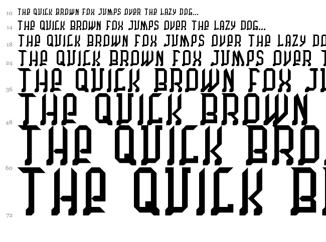 Chicago font waterfall